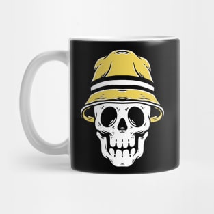 Skull with Cap Illustration Mug